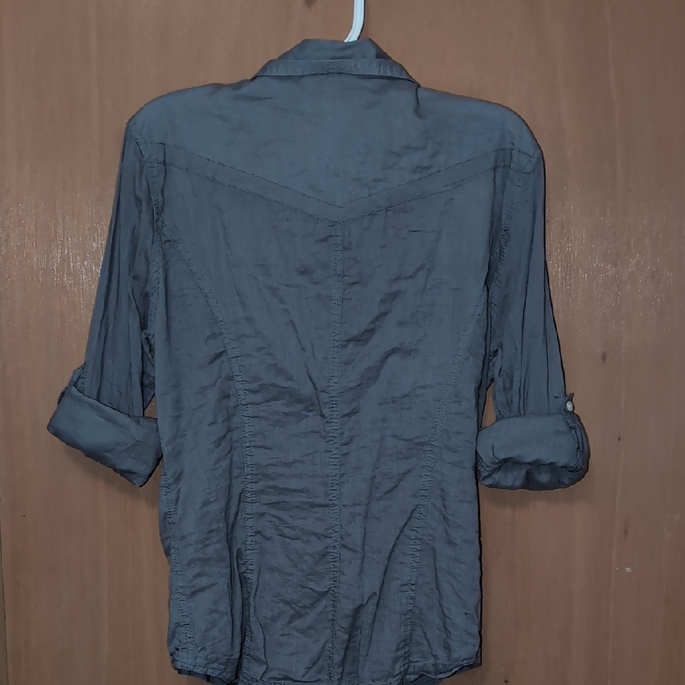 Grey Button-Up Shirt - Picture 6 of 6